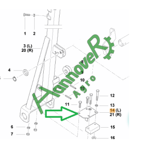 Кріпленння подушки Monopill Kverneland KL862166
